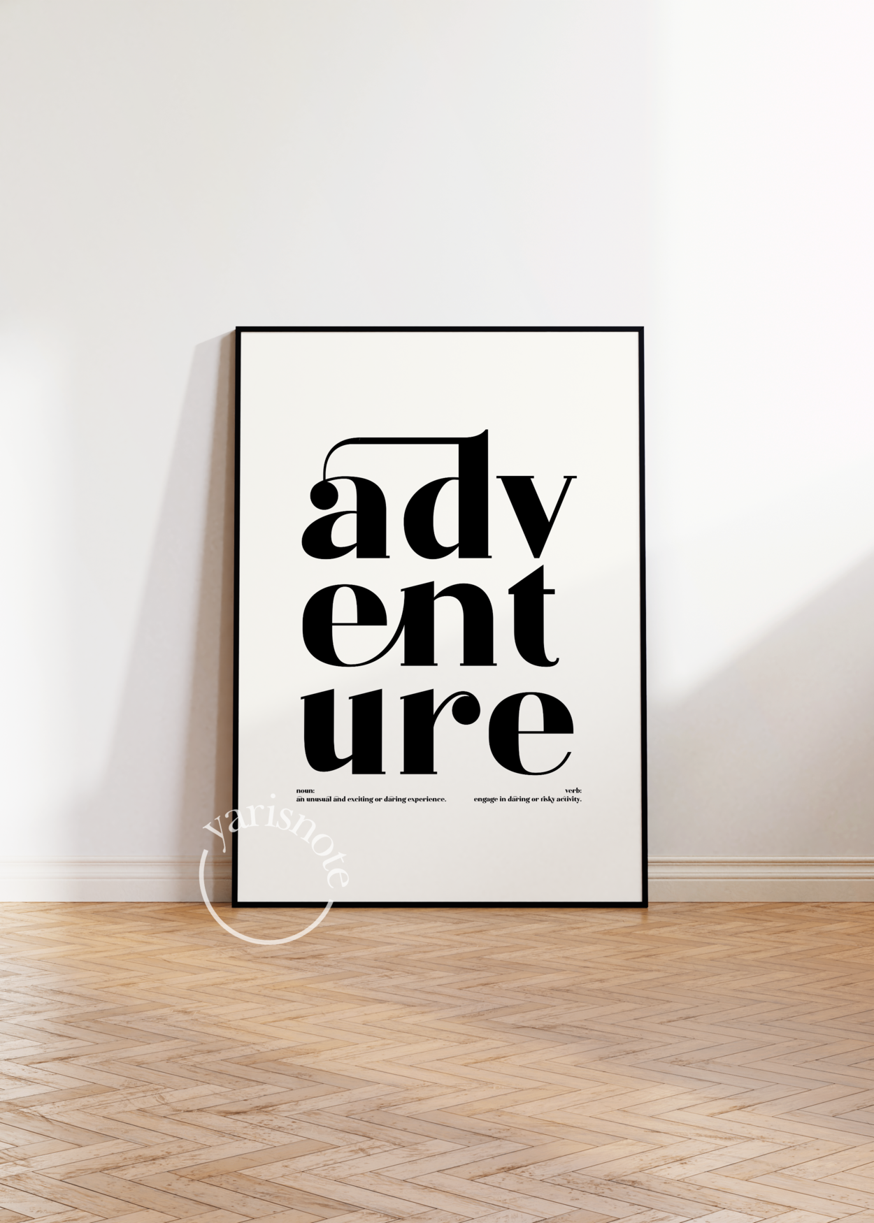Tipografik Çerçevesiz Poster