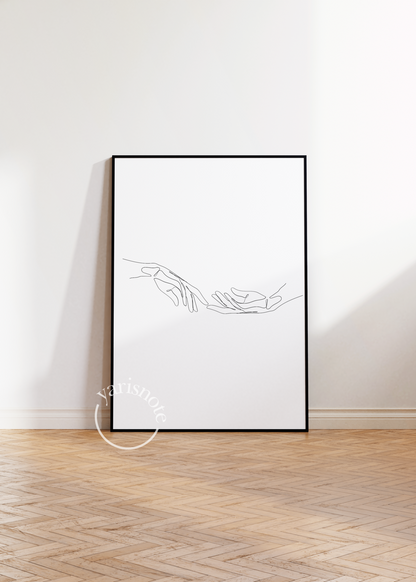 One Line Çerçevesiz Poster