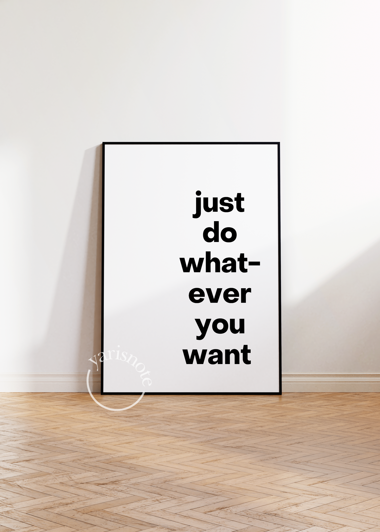 Tipografik Çerçevesiz Poster