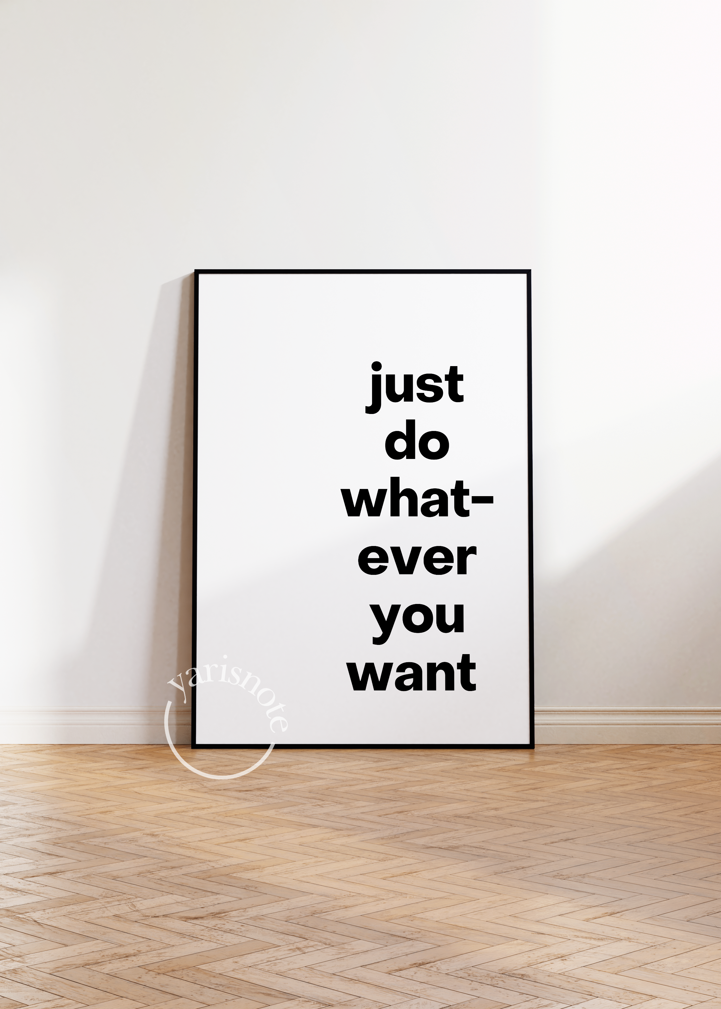 Tipografik Çerçevesiz Poster