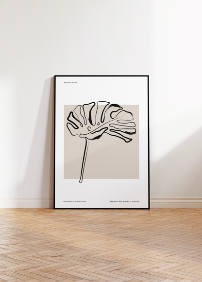 Minimal Botanik Çerçevesiz Poster
