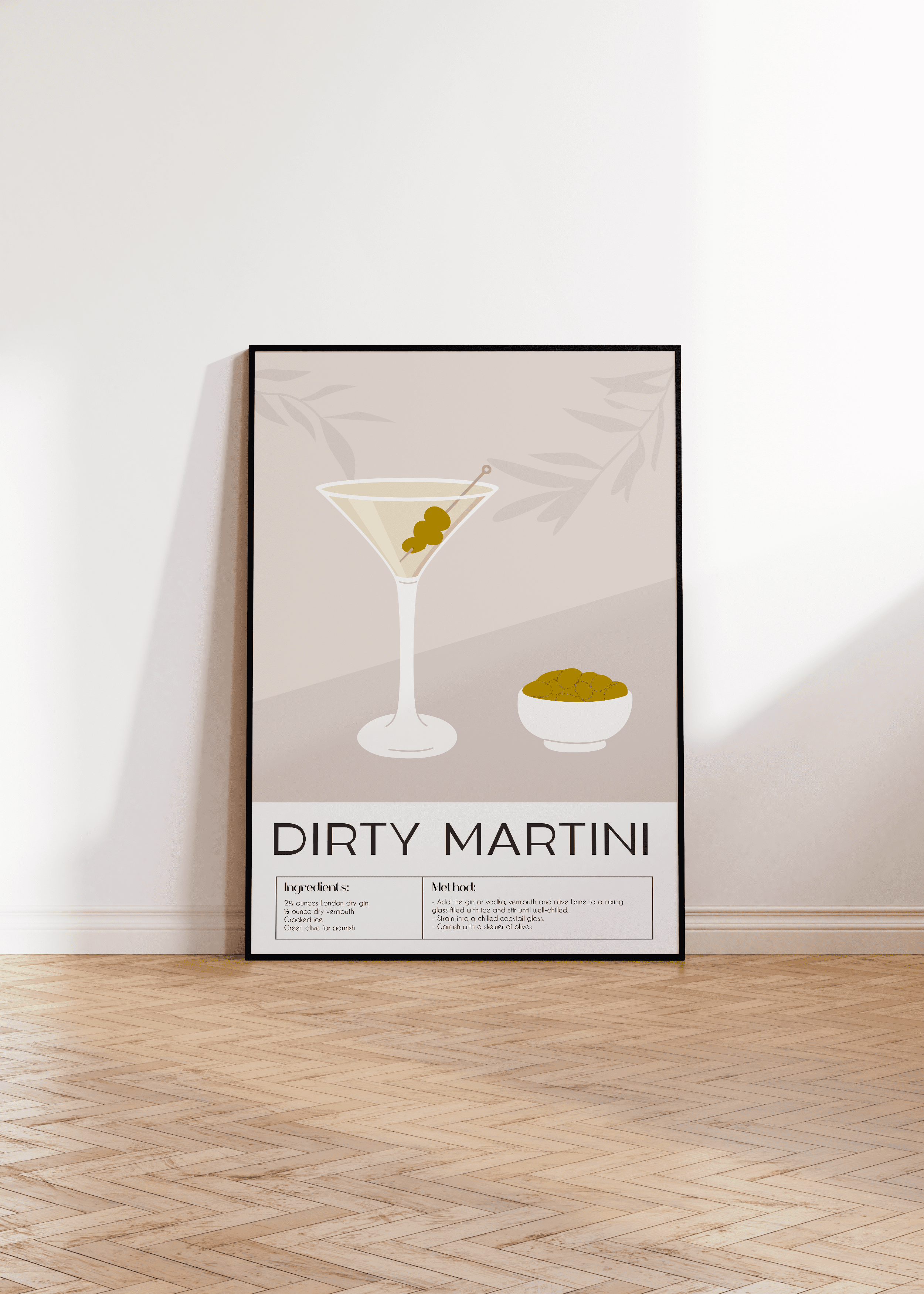 Cocktail Dirty Martini Çerçevesiz Poster