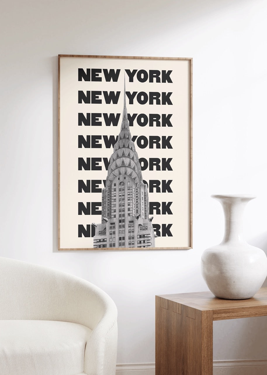 New York Çerçevesiz Poster
