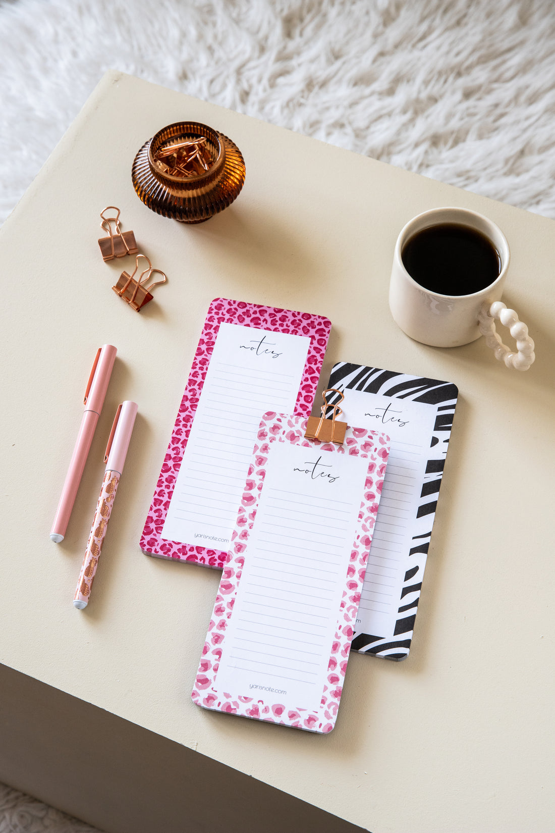 Masaüstü 3’lü Planlayıcı Animal Print Bloknot/Notepad