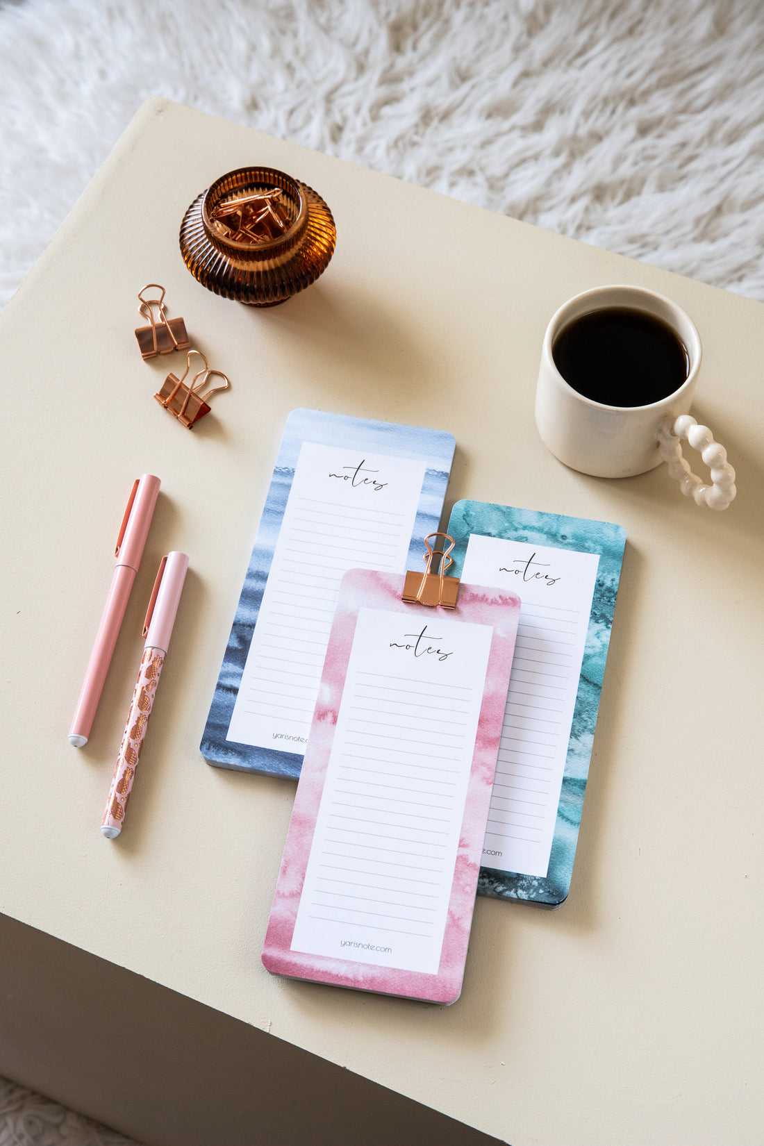 Masaüstü 3’lü Planlayıcı Watercolor Bloknot/Notepad