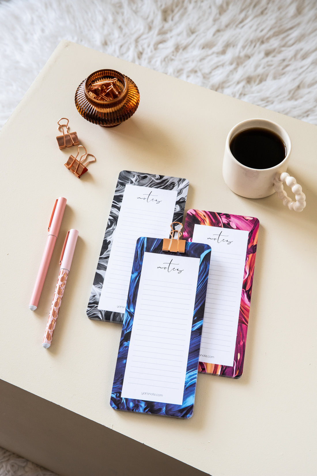 Masaüstü 3’lü Planlayıcı Abstract Bloknot/Notepad