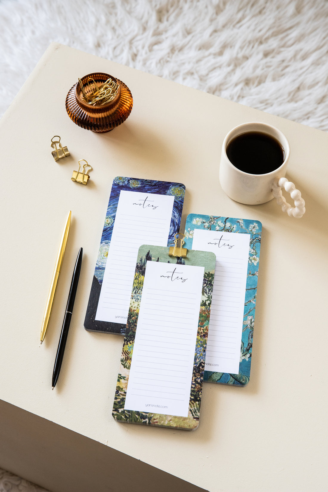 Masaüstü 3’lü Planlayıcı Van Gogh Bloknot/Notepad