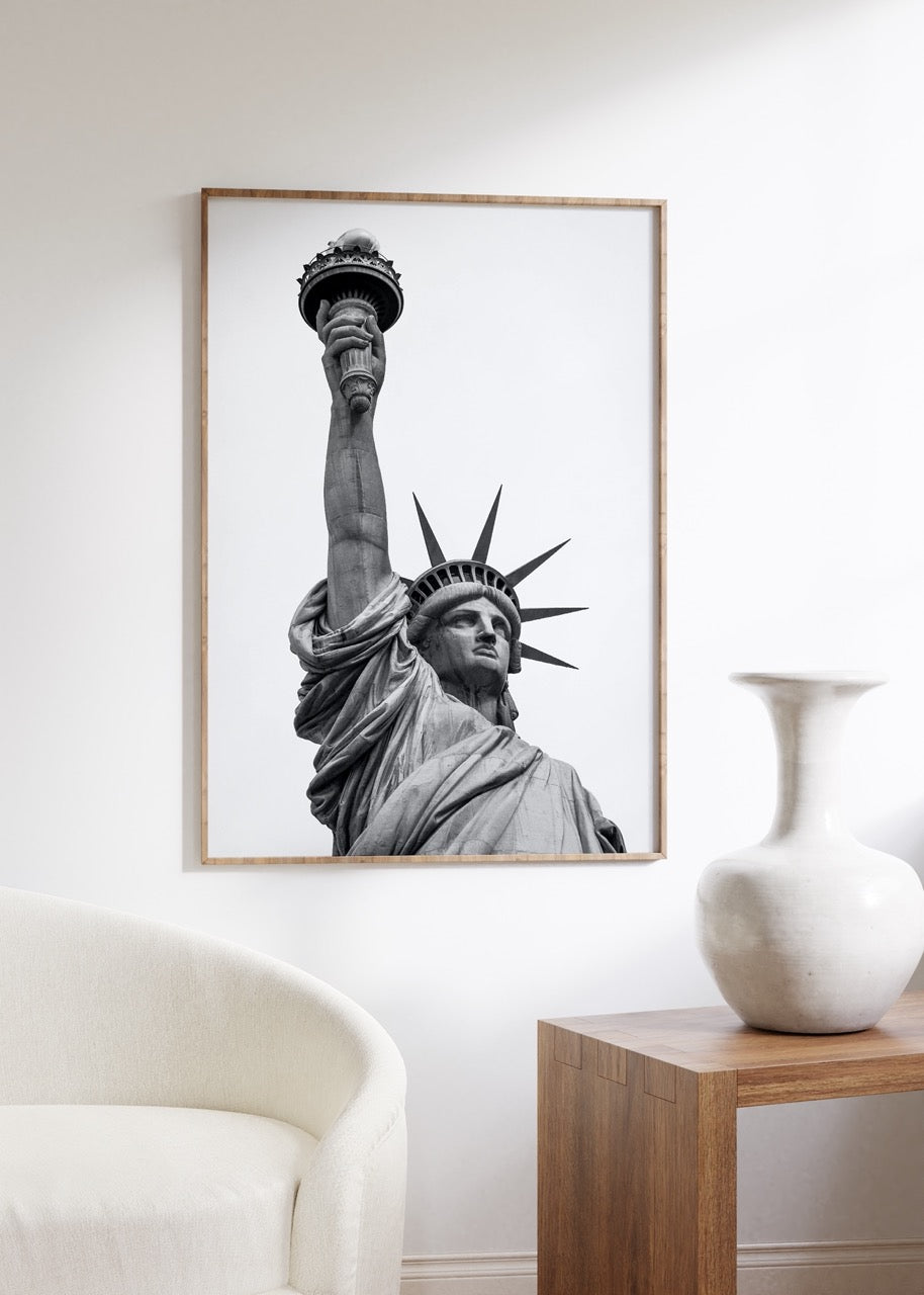 Özgürlük Heykeli New York Fotoğraf Çerçevesiz Poster